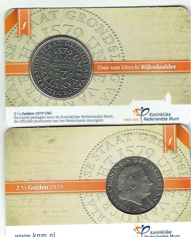 (afbeelding voor) Nederland 1979 Unie van Utrecht in coincard